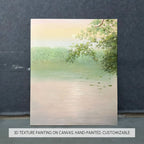 Wabi-Sabi Wall Art Soft Pastel Lake Landscape