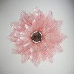 Aurora Chandelier Pink Leaf Glass Layered Graceful Luxury