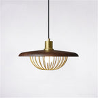 Arisha Modern Nordic Dome Pendant Light, Gold/Brown/Grey/Brown/Wood