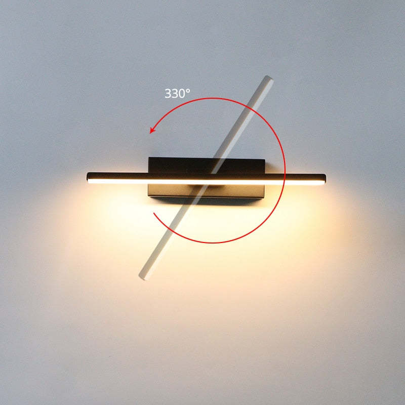 Struve Rotatable Wall Lamp for Bedroom, Black/White