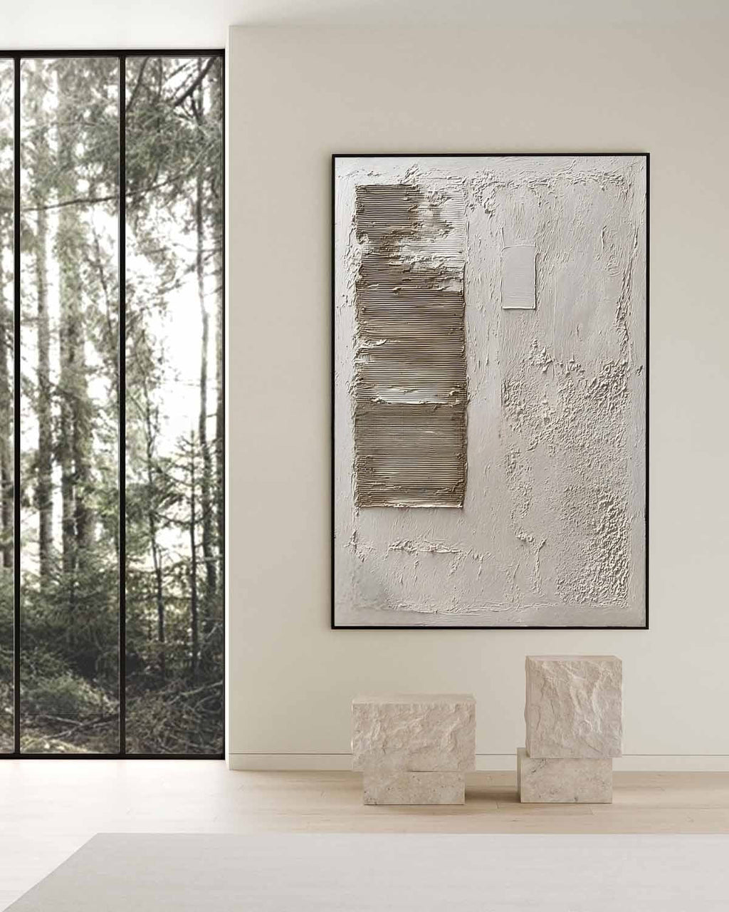 Wabi-Sabi Asymmetrical Texture Painting
