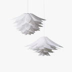 Arisha Nordic Minimalist Lotus Pendant Light, Metal/PVC, White
