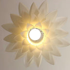 Arisha Nordic Minimalist Lotus Pendant Light, Metal/PVC, White
