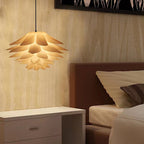 Arisha Nordic Minimalist Lotus Pendant Light, Metal/PVC, White