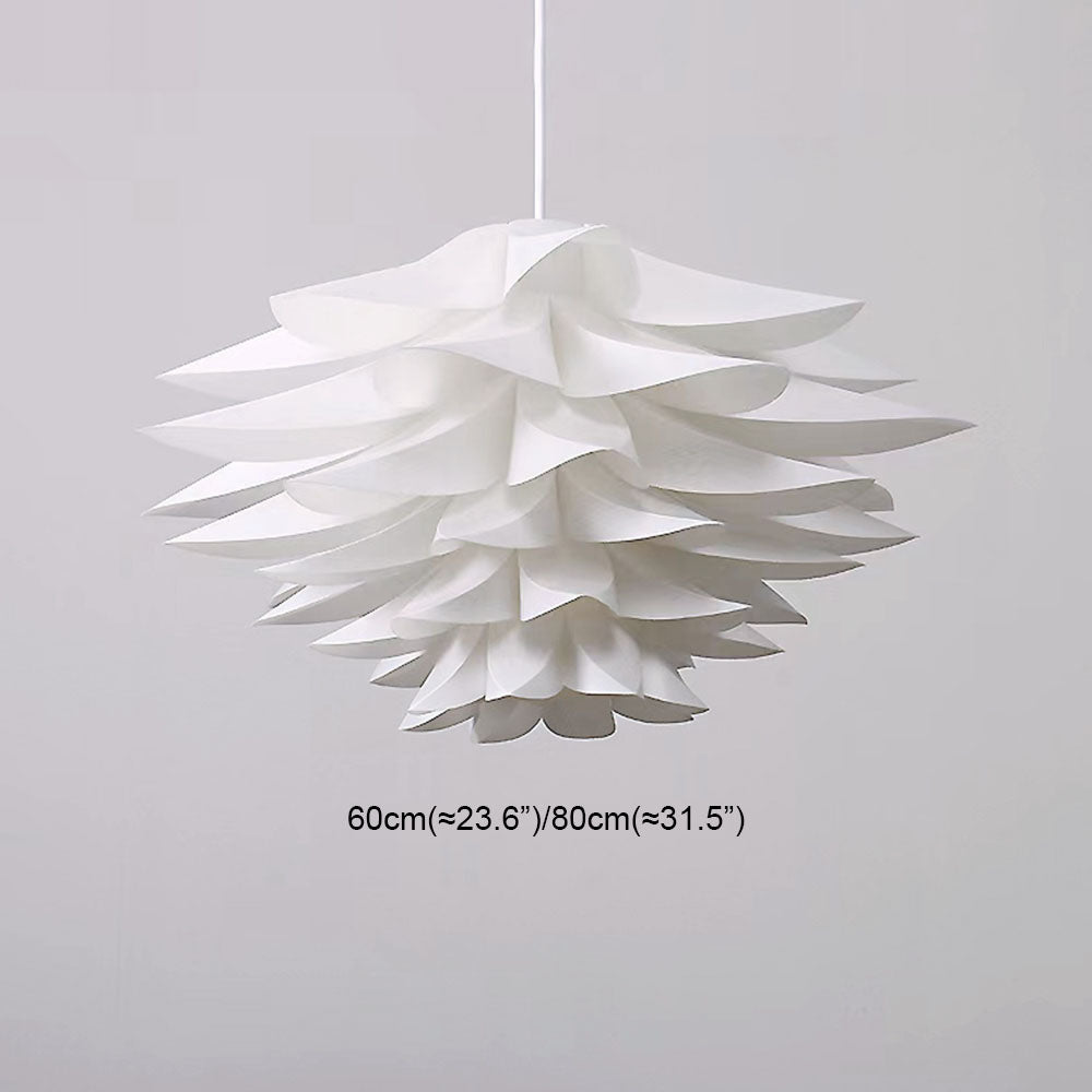 Arisha Nordic Minimalist Lotus Pendant Light, Metal/PVC, White
