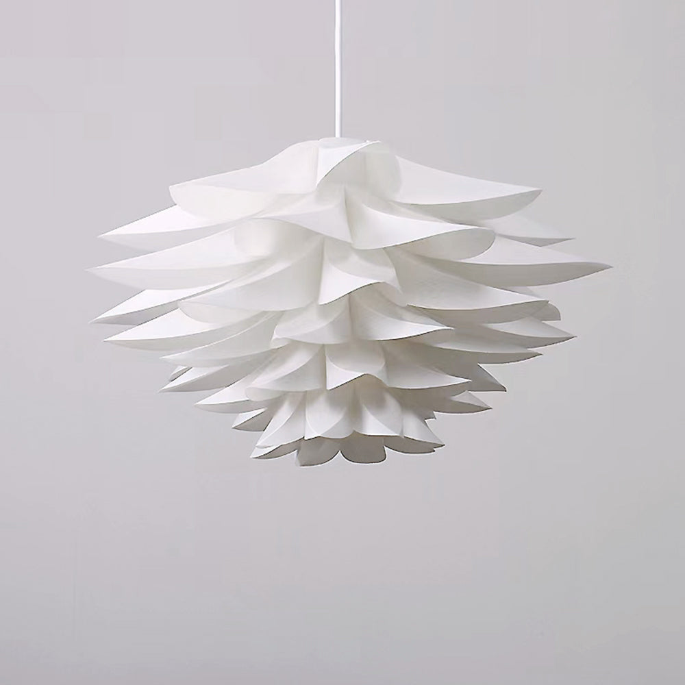 Arisha Nordic Minimalist Lotus Pendant Light, Metal/PVC, White