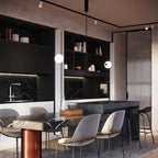 Arisha Minimalist Linear Mobile Pendant Light, Black