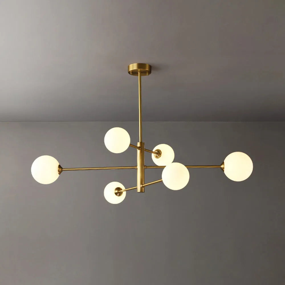 Valentina Modern Glass Shade Pendant Light, Copper/Black