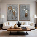 Kaws Companion 2-Piece Pop Art Painting Set