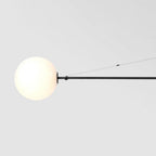 Arisha Minimalist Linear Mobile Pendant Light, Black