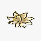 Arisha Elegant Flower Flush Mount Ceiling Light, White/Black