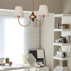 Silva Modern Retro Fabric Chandelier, White/Green