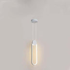 Doria Modern LED Pendant Light Black/White Metal Living Room