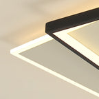 Arisha Modern Square/ Round Flush Mount Ceiling Light, Black with White