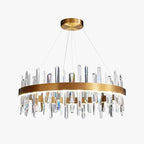 Kristy Modern Crystal Ring Chandelier Black&Gold