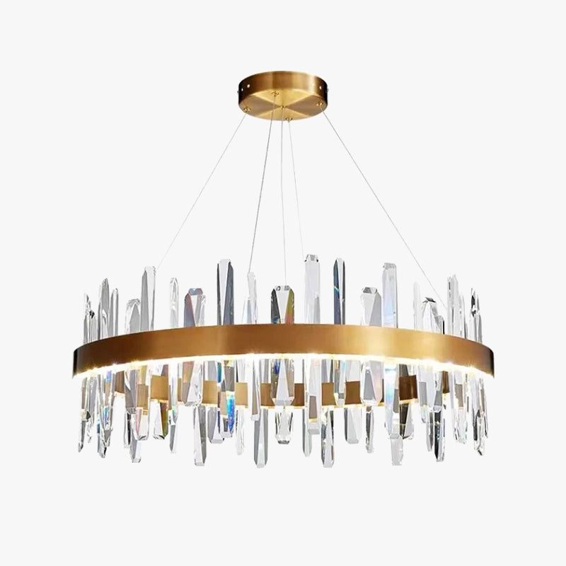 Kristy Modern Crystal Ring Chandelier Black&Gold