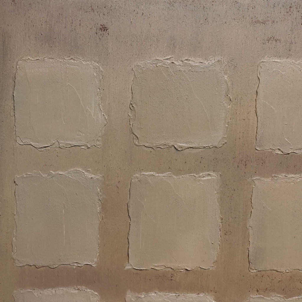 Wabi-Sabi Wall Art Minimalist Grid Texture Painting