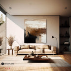 Earthy Abstract Expressionist Landscape Painting