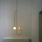 Arisha Minimalist Linear Mobile Pendant Light, Black