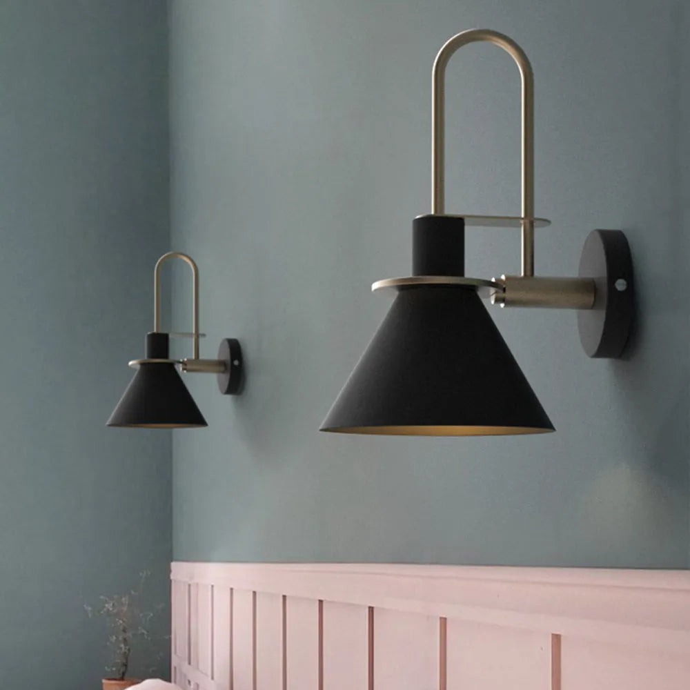 Valentina Vintage Horn Shape Metal Wall Lamp, Living room/Bedroom/Bathroom