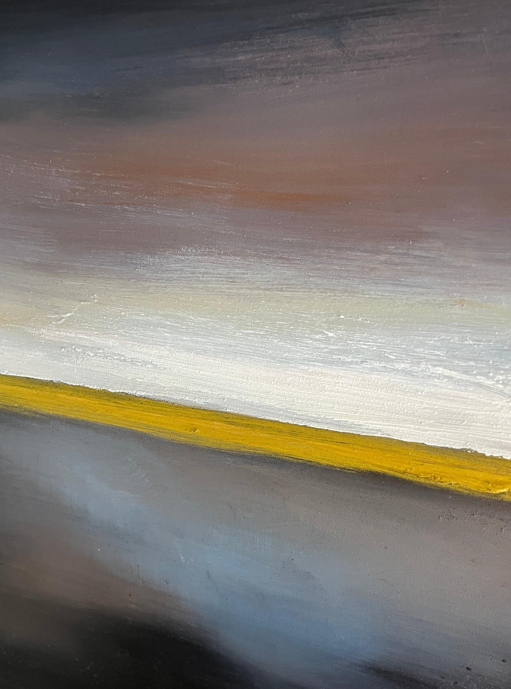 Nocturnal Golden Horizon Abstract Painting