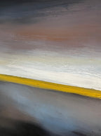 Nocturnal Golden Horizon Abstract Painting