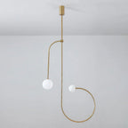 Arisha Minimalist Linear Mobile Pendant Light, Black