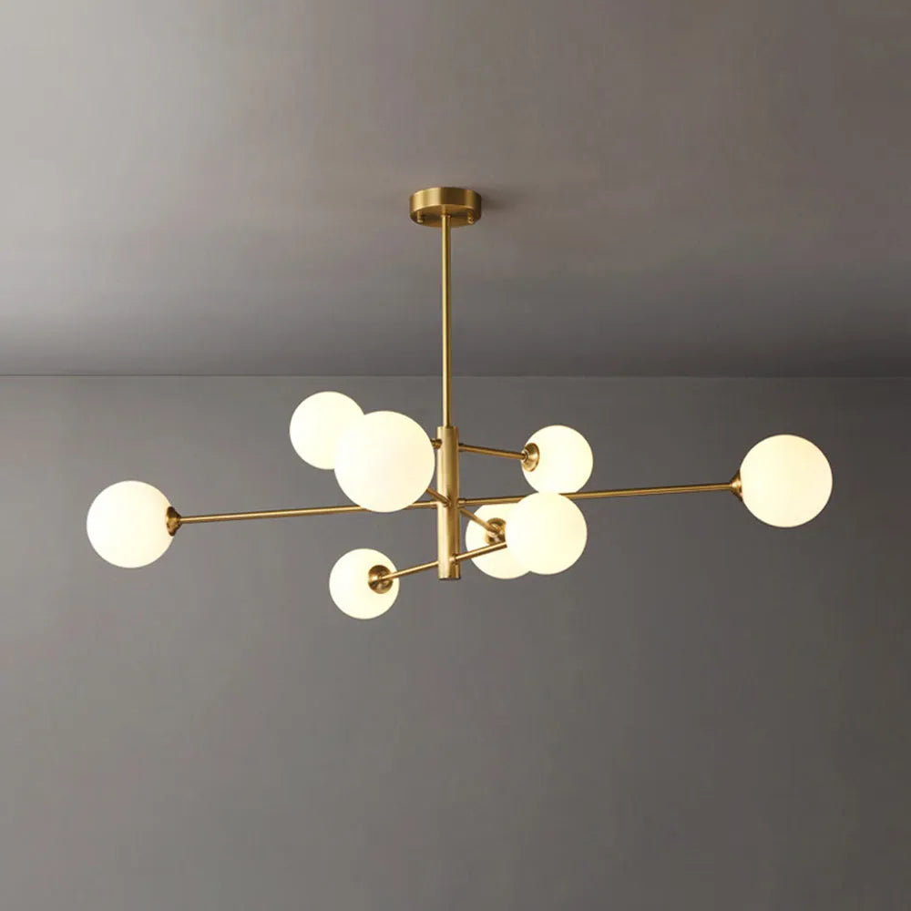 Valentina Modern Glass Shade Pendant Light, Copper/Black