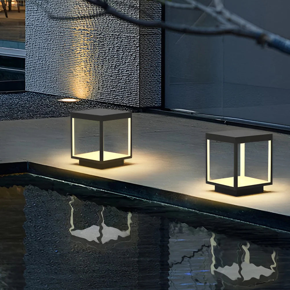Ferra Contemporary Solar Rechargeable Outdoor Floor Lamp