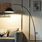 Avi Modrn Fishing Rod Metal Floor Lamp, Black