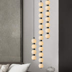 Lyra Modern Alabaster Pendant Light Staircase