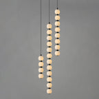 Lyra Modern Alabaster Pendant Light Staircase