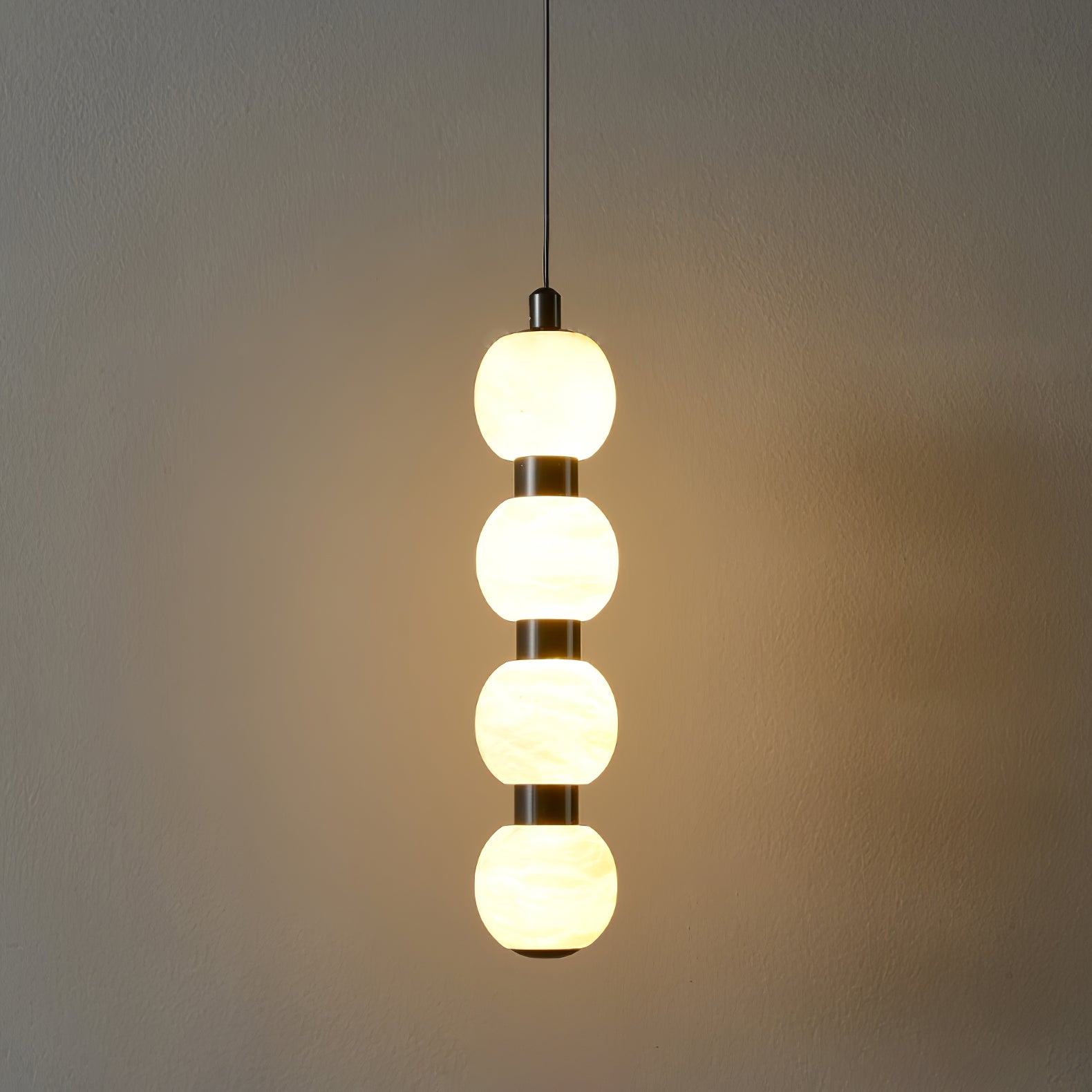 Lyra Modern Alabaster Pendant Light Staircase