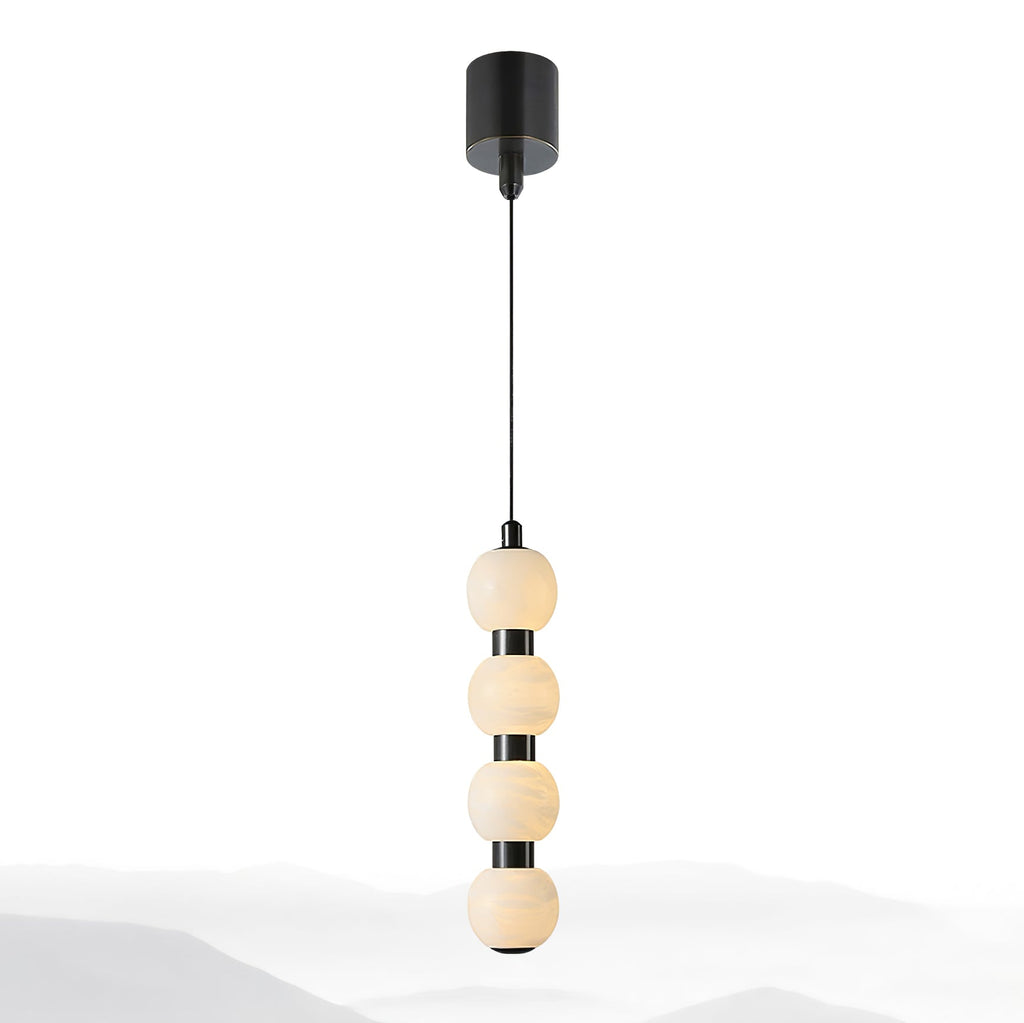 Lyra Modern Alabaster Pendant Light Staircase
