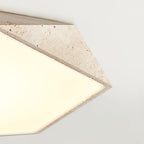 Hexagonal Travertine Ceiling Light