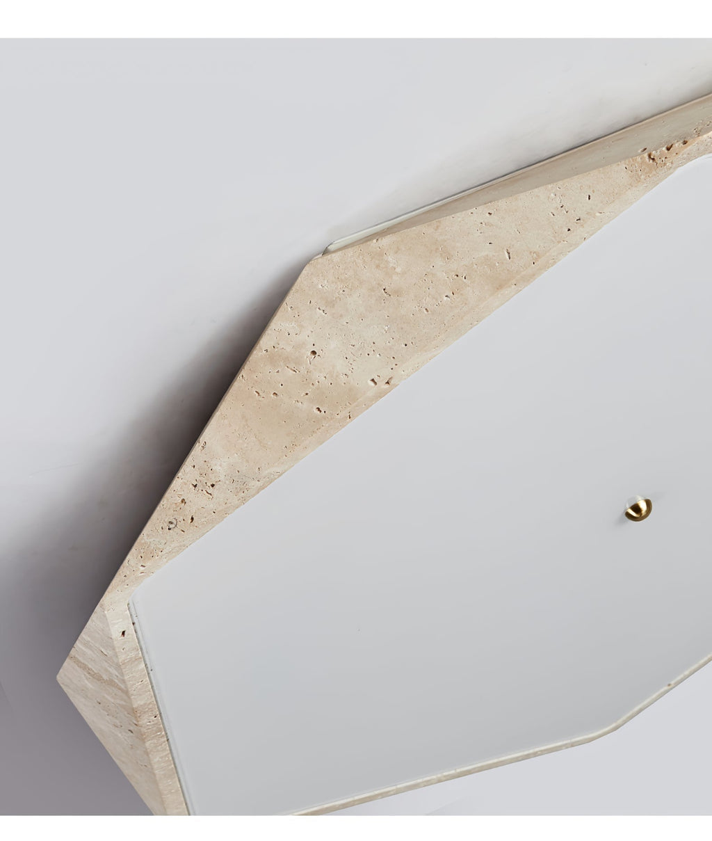 Hexagonal Travertine Ceiling Light