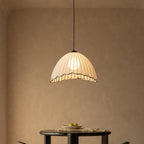 Ritta Boho Decorative LED Pendant Light Yellow Fabric Bedroom Restaurant