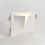 Aria Modern Recessed Metal/Plaster LED Wall Lamp, White