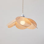 Ritta Minimalist Fabric Flower Pendant Light, Orange/Brown/Beige