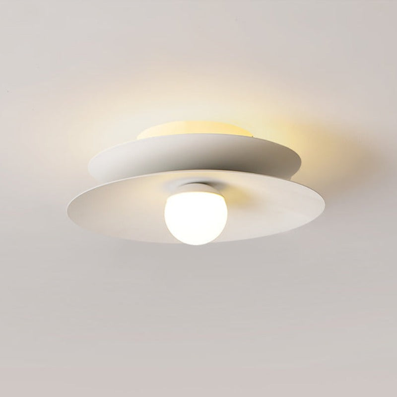 Arisha Modern Flush Mount Ceiling Light White Red Black Metal Balcony