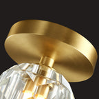 Kristy Luxury Diamond Metal/ Flush Mount Ceiling Light, Gold