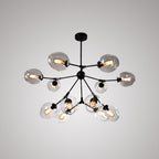 Valentina Modern Bubble Metal Pendant Light, Black/Gold