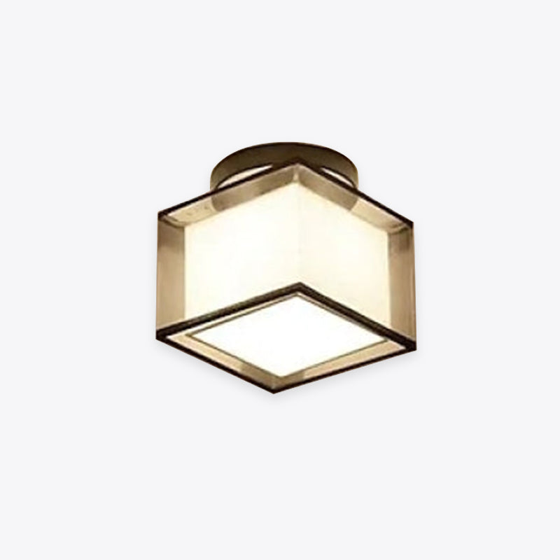 Arisha Modern Metal & Fabric Flush Mount Ceiling Light, 2 Style