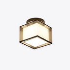 Arisha Modern Metal & Fabric Flush Mount Ceiling Light, 2 Style
