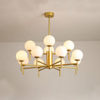 Silva Modern Globe Bubble Metal/Glass Pendant Light, Gold/Black
