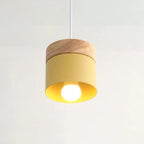 Valentina Modern Can Shape Metal/Wood Pendant Light