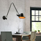 Epoch Modern Simple Adjustable Wall Lamp, Black/Chrome, Bedroom