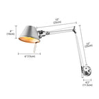 Epoch Modern Simple Adjustable Wall Lamp, Black/Chrome, Bedroom