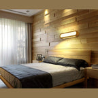 Muto Rectangular Wooden Energy Saving Oblong Wall Lamp