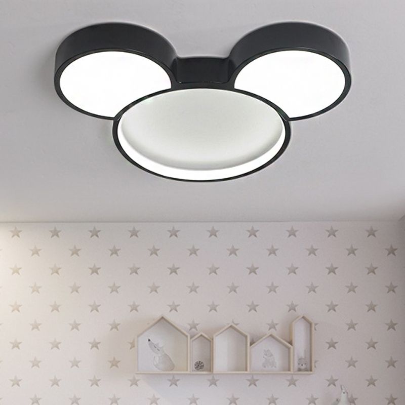 Aria Cartoon Mouse Flush Mount Ceiling Light, 2 Style